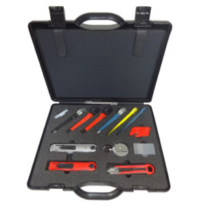 Black SPI Case Interior with Foam Insert Containing 13 Work Tools