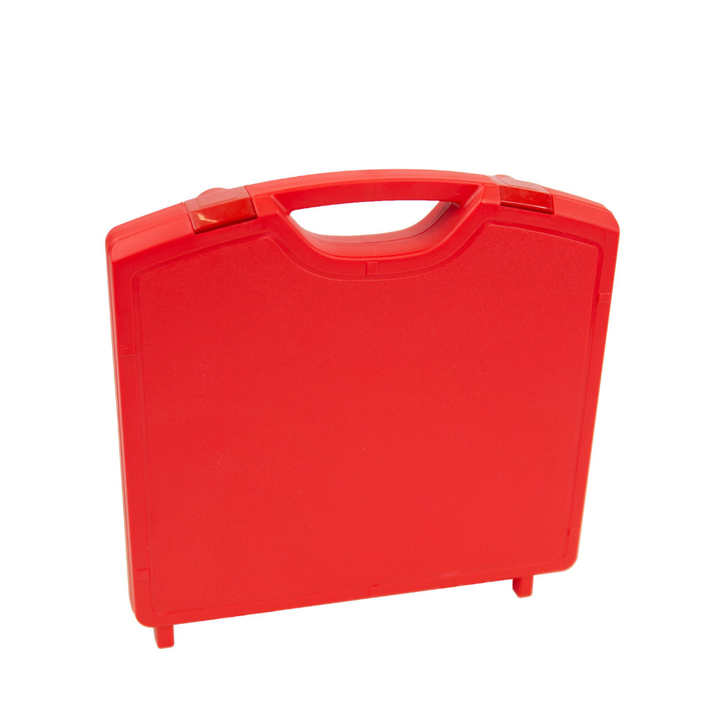 pottertonpacs x16522 red plastic carry case dimensions 165 x 145 x 22mm