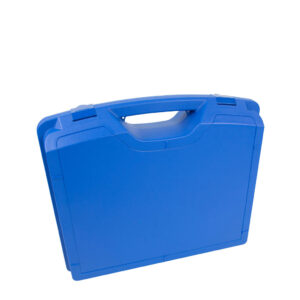 blue plastic case 400x320mm with capability to add tamper evident security cable