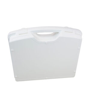 white plastic case 400x320mm with capability to add tamper evident security cable