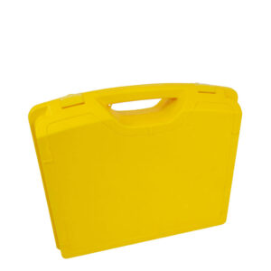 yellow plastic case 400x320mm with capability to add tamper evident security cable