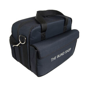black padded bag to house sample blinds and accessories