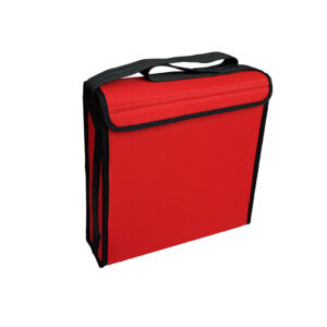 corner window sample bag in red with carry handle