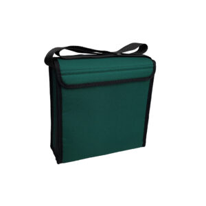 corner window sample bag in green with carry handle