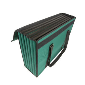 padded dividers in green sample door bag