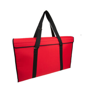 padded window sample bag in red