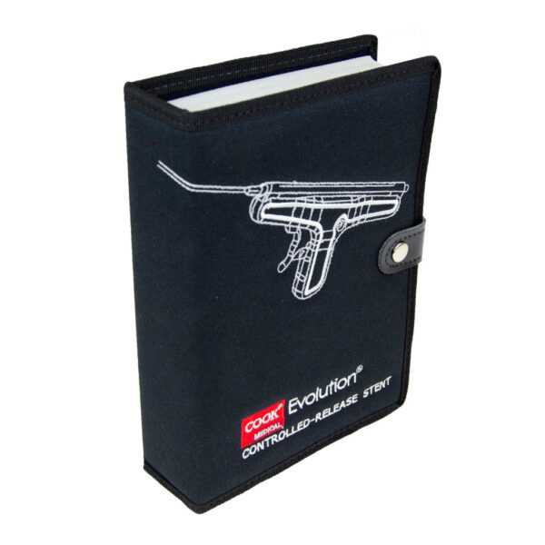 branded folder with foam inside for small medical samples