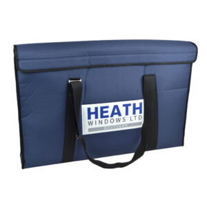 branded heath window branded window frame sample bag