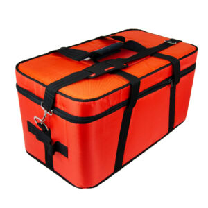 hi vis orange custom made rail test equipment bags