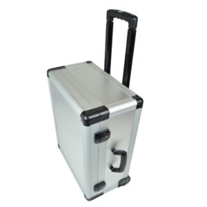 aluzone carry case fitted with telescopic handle and wheels