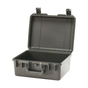 storm-iM2450 watertight empty case in black from peli, shown open and empty