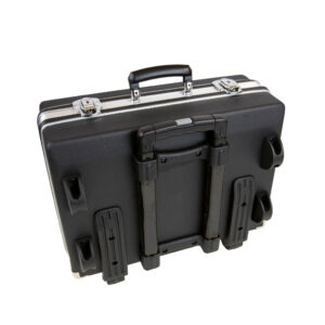 ABS Tool Case on Wheels with Telescopic Handle in Black