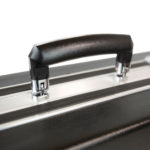 handle fitting on black abs tool case