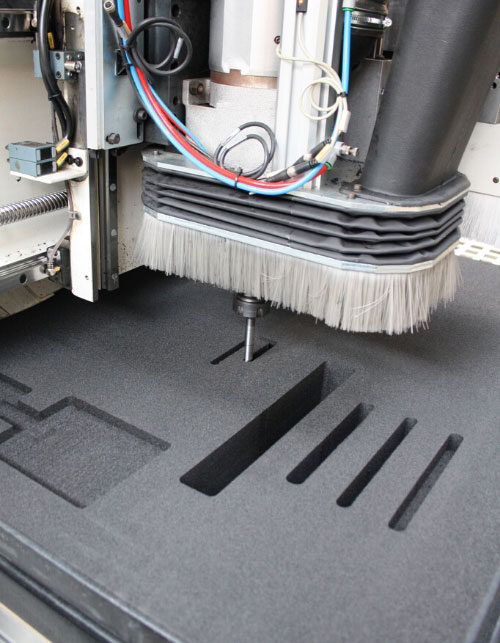 Routing machine for custom cut foam