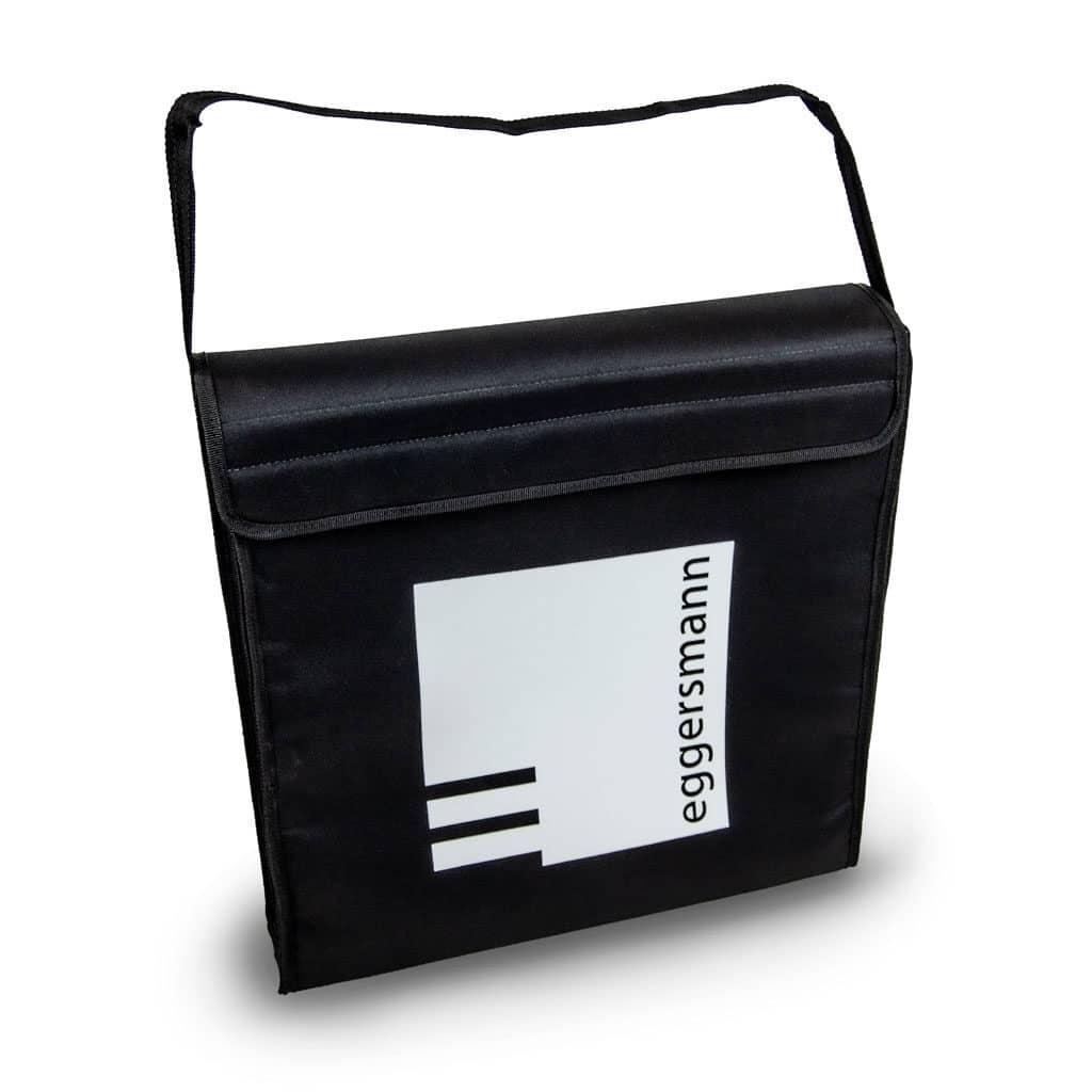 Branded Black Sample Kitchen Door Bag with Eggersmann Logo