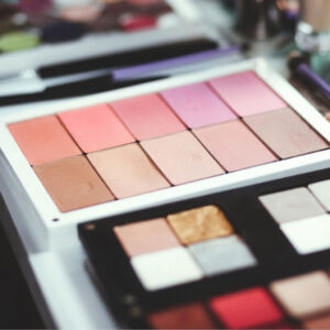 Close UP View of Face Make Up Palette