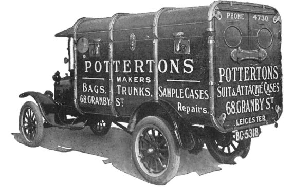 Pottertons Vintage Truck Adertising Bags Trunks and Sample Cases